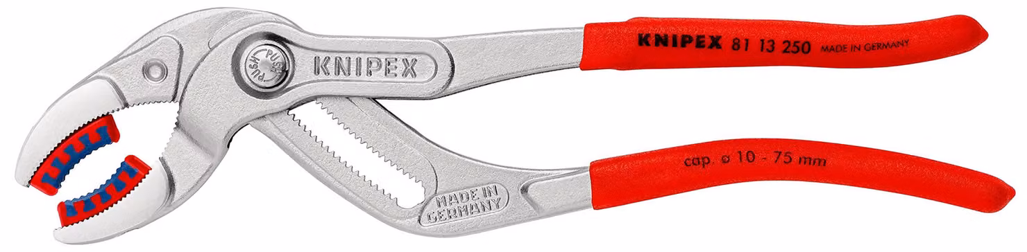 Pinza per sifone 81.13.250SB Ganasce in plastica - Ø da 10 a 75 mm