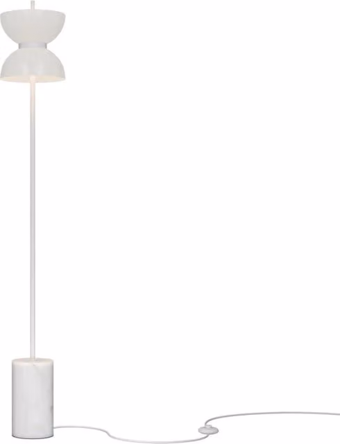 Maytoni Lampada da terra moderna Kyoto 1 luce LED integrato bianco metallo vetro