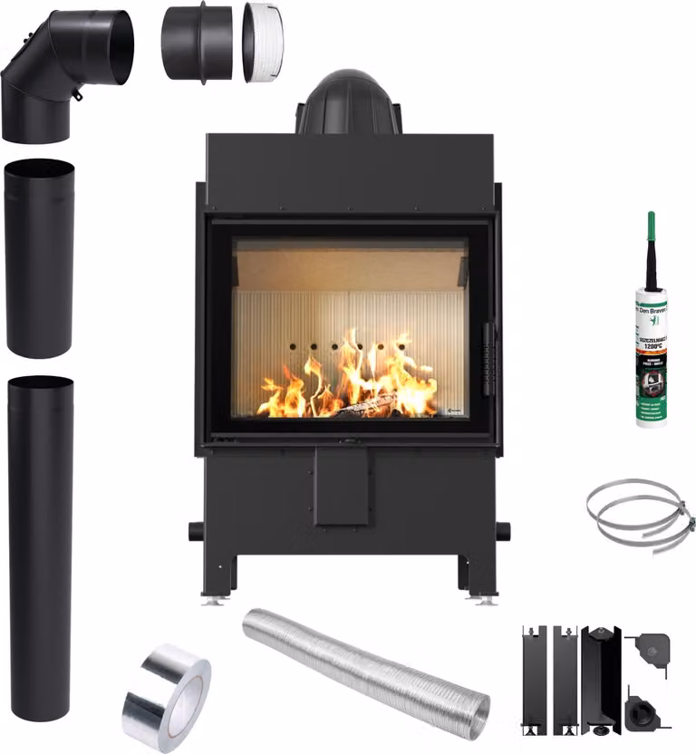 Inserto per caminetto KRATKI LUCY 12kW Ø200 Accessori per l'installazione