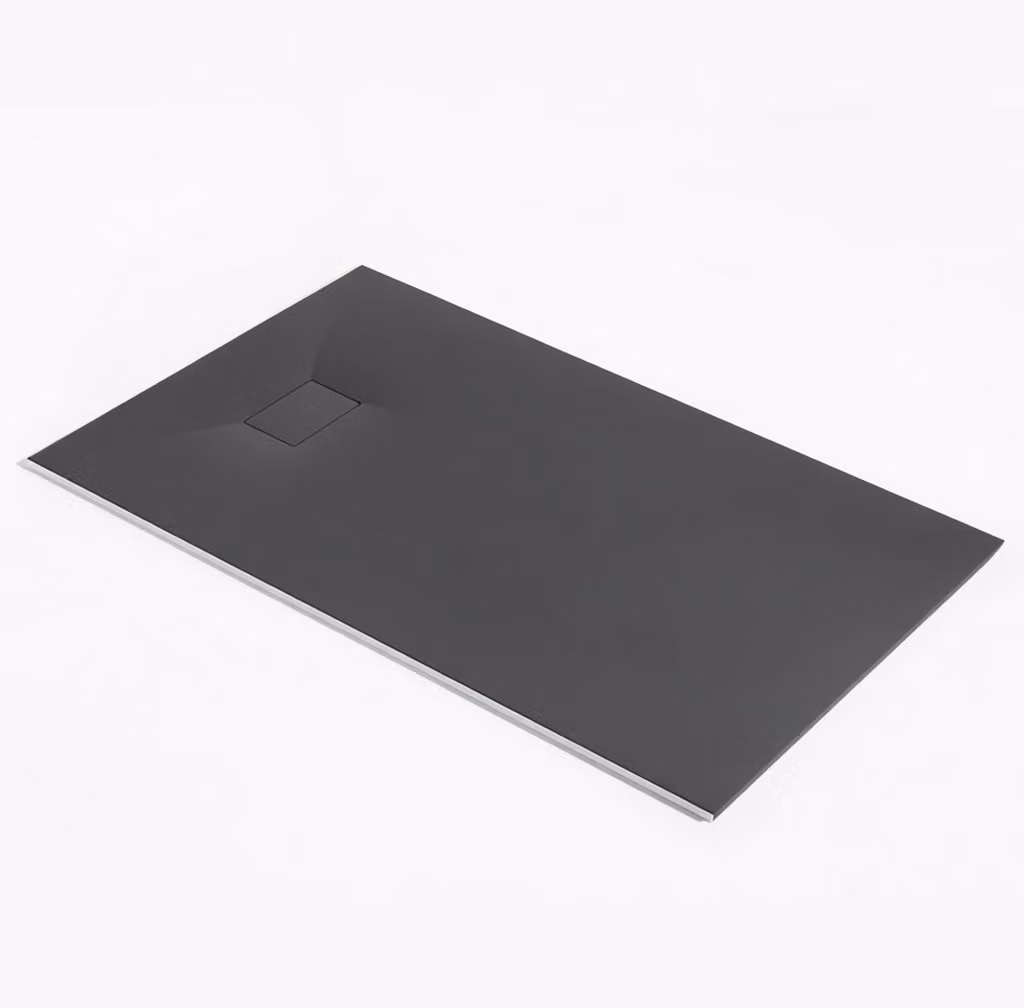 Piatto doccia in resina 90x90 cm effetto pietra colore nero CUBA