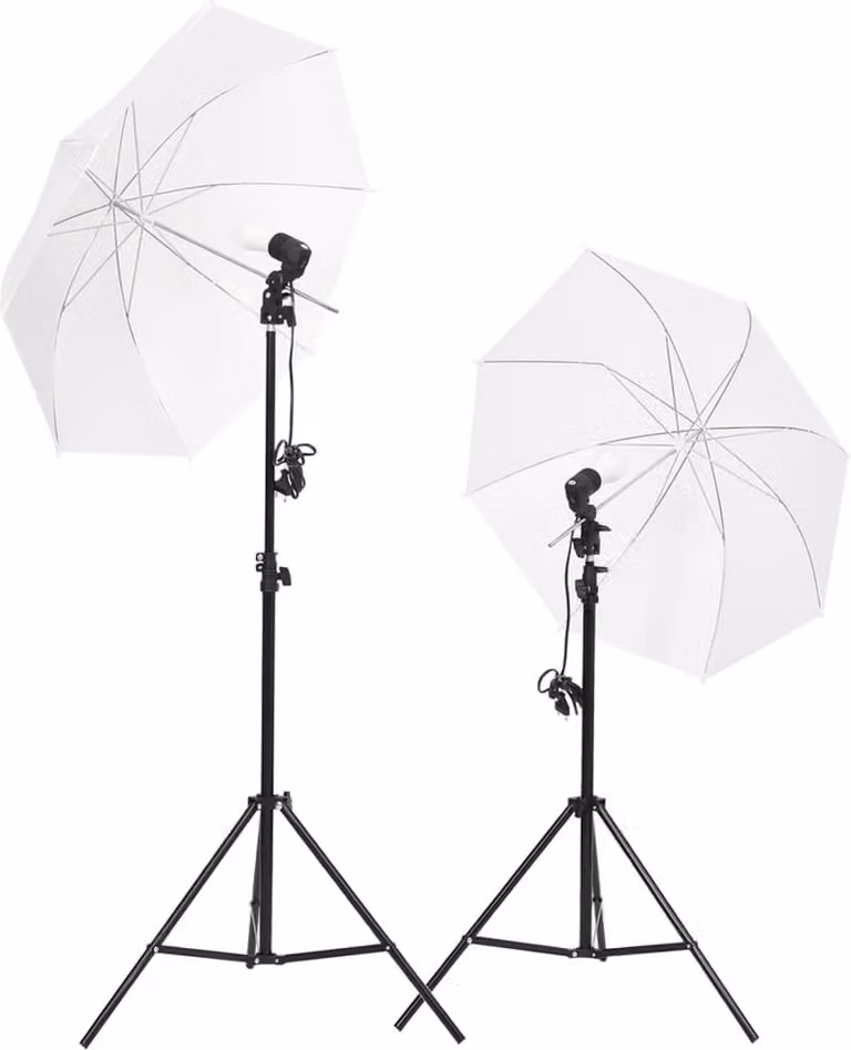 Kit per Studio Fotografico con Set di Luci e Fondale