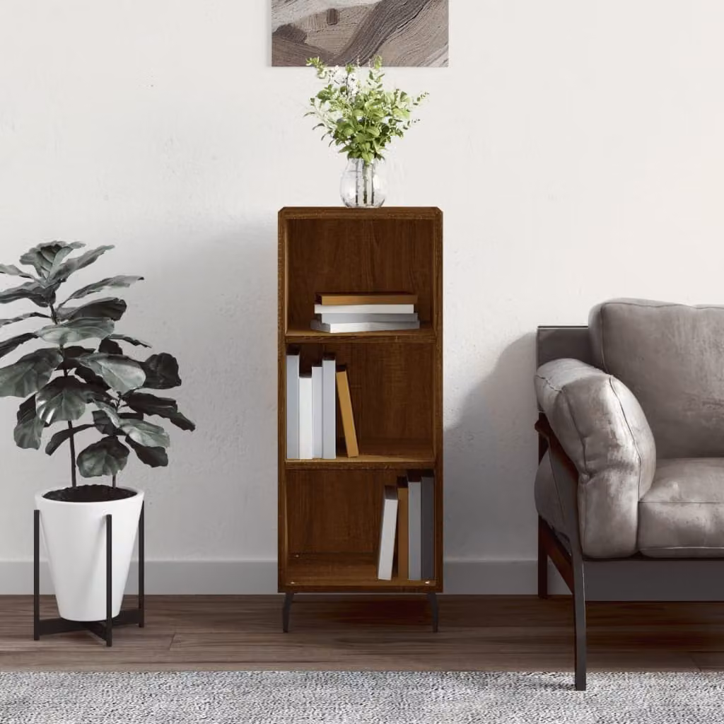 Credenza vidaXL in legno Rovere Marrone L: 34,5 cm, P: 32,5 cm, H: 90 cm