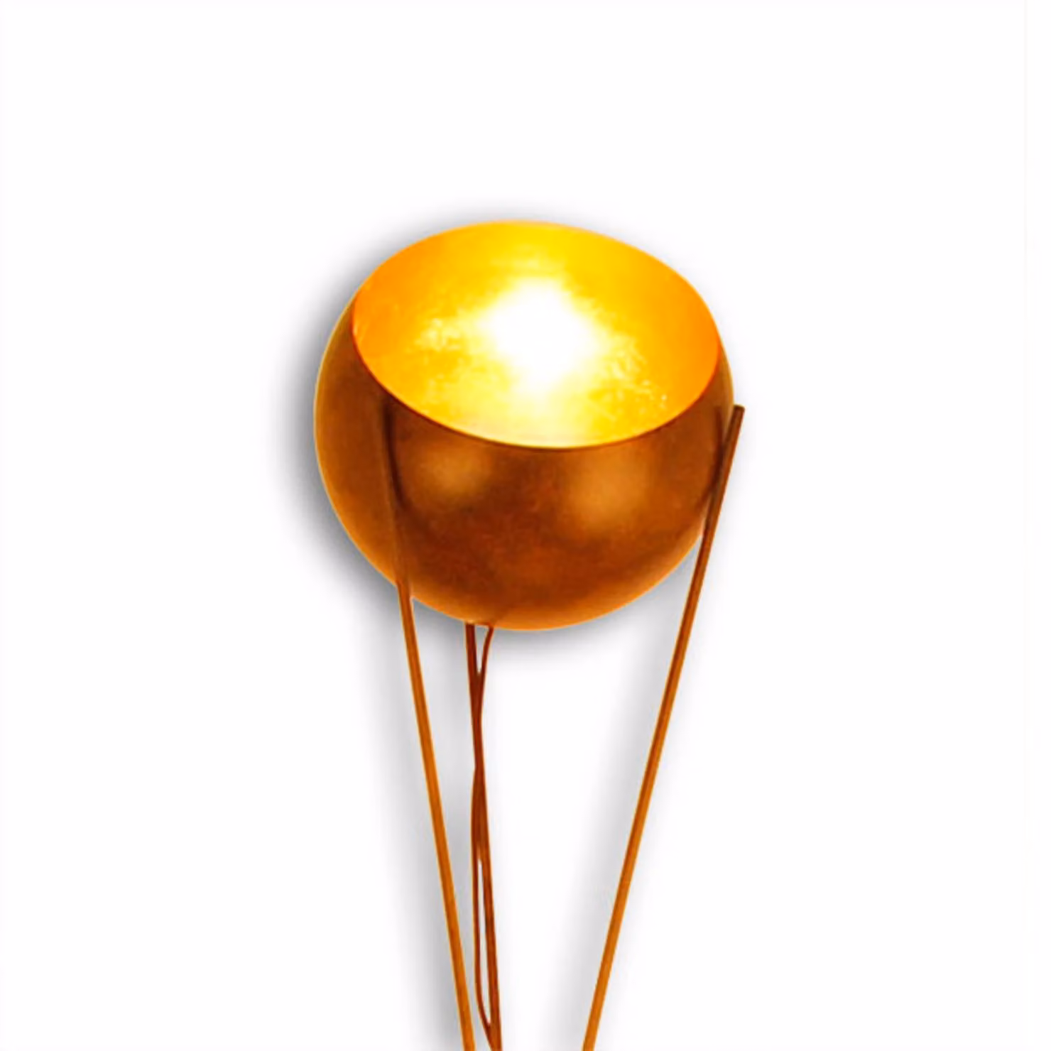 Menzel Lampada da terra SOLO, Marrone / Ruggine, Soggiorno / Sala da pranzo, Metallo, Design, Lampada da terra