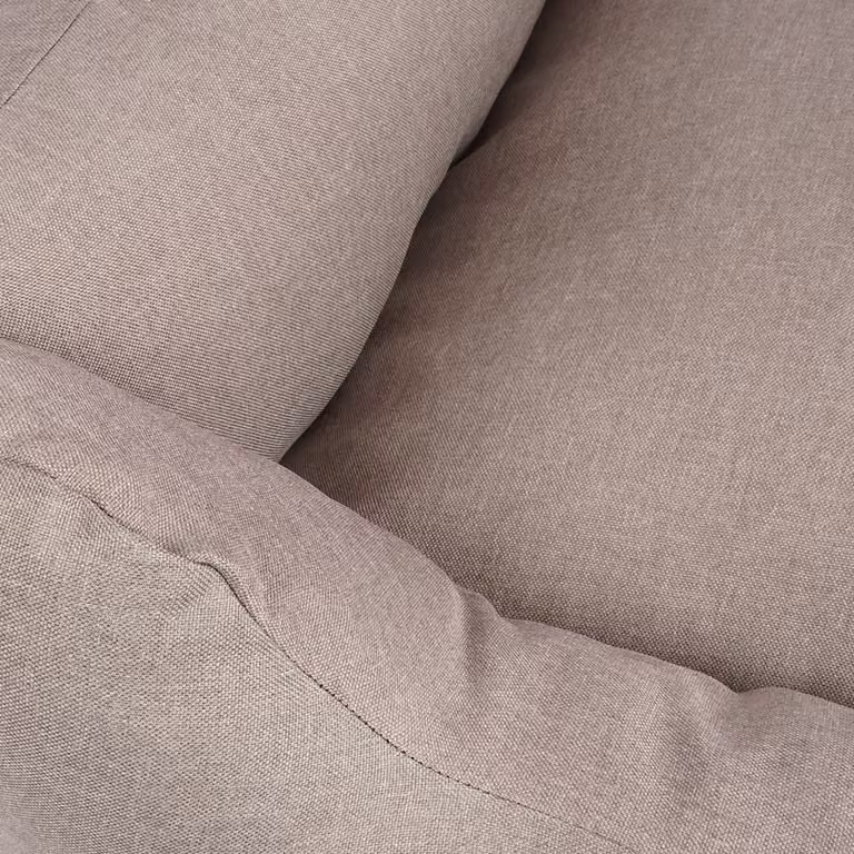 Cuccia per cani Lotte in velluto con pregiato carattere intrecciato a mano L grigio chiaro