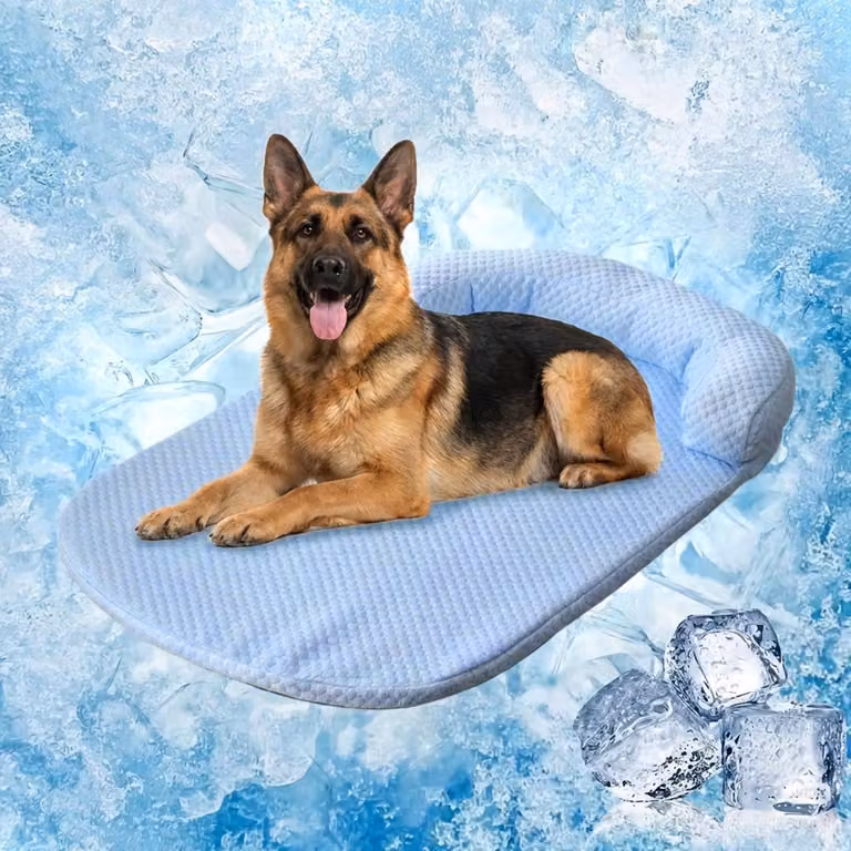 Tappetino refrigerante per cani, grande, auto-raffreddante, lavabile, blu, 80 x 60 cm