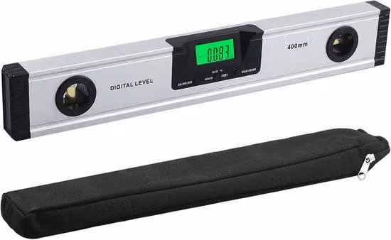 Misuratore digitale del livello dell'acqua da 400 mm (16 pollici) con indicatore acustico e base magnetica - ampio display LED luminoso