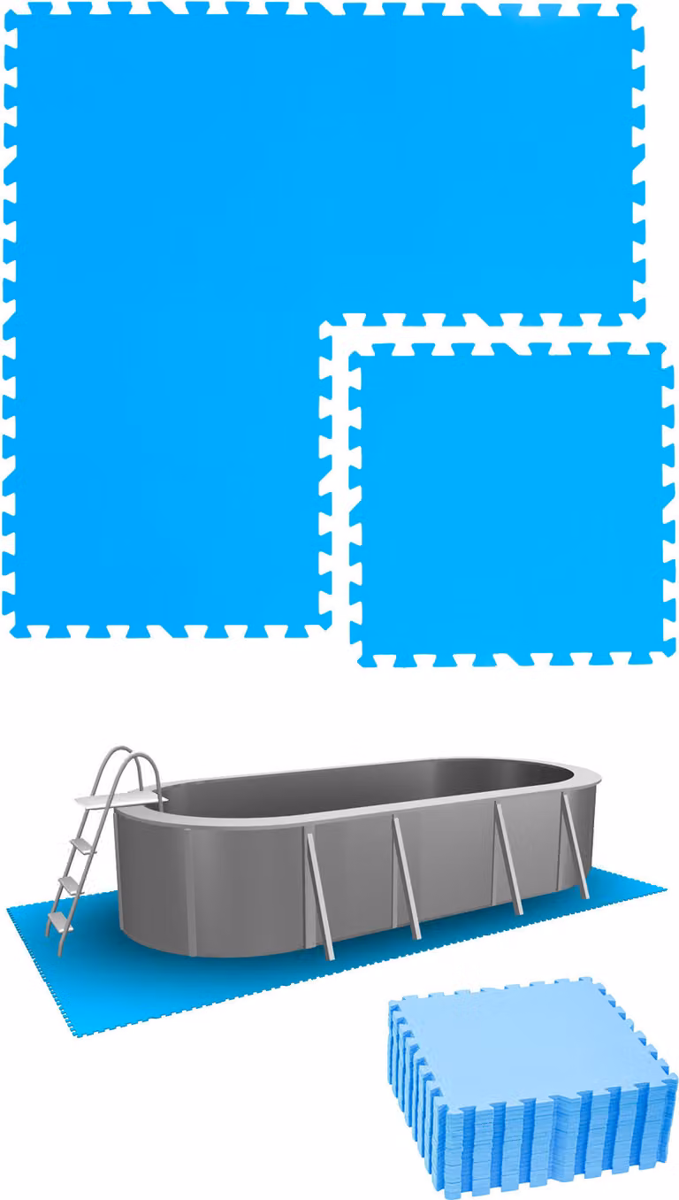 Tappetino per piscina da 4,7 m² - 20 tappetini in EVA 50x50 - Set di tappetini per piscina