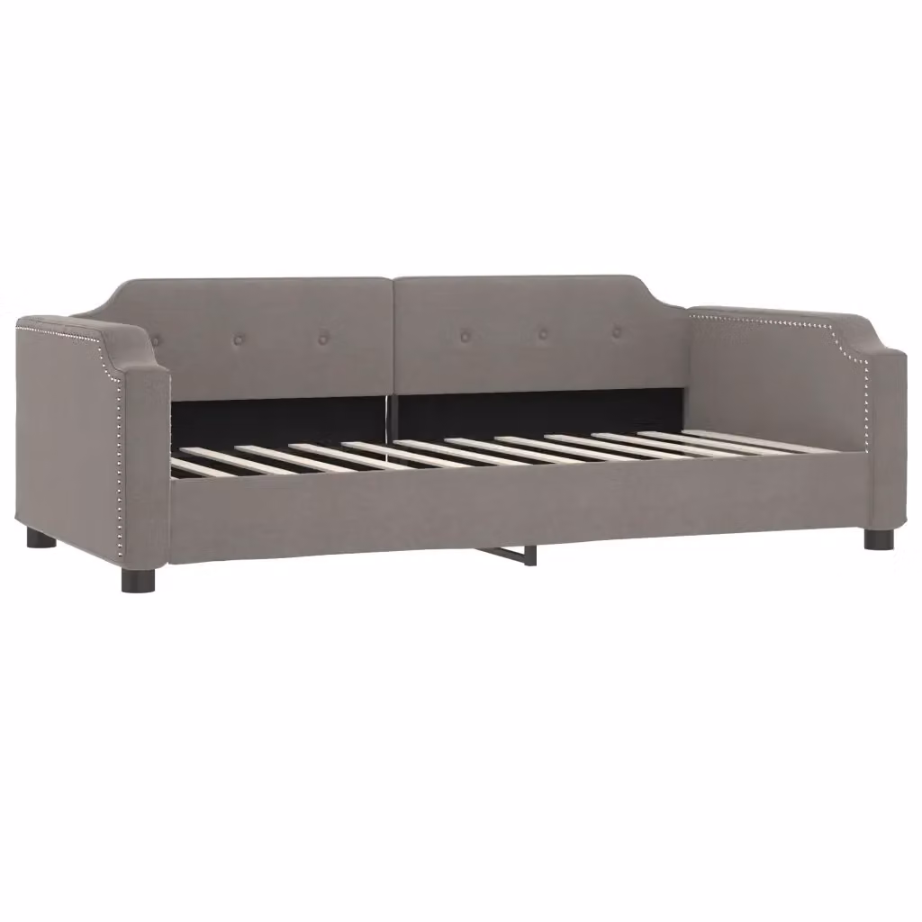 Letto da giorno moderno vidaXL in tessuto beige e grigio L: 200 cm, P: 90 cm, H: 35 cm – 2