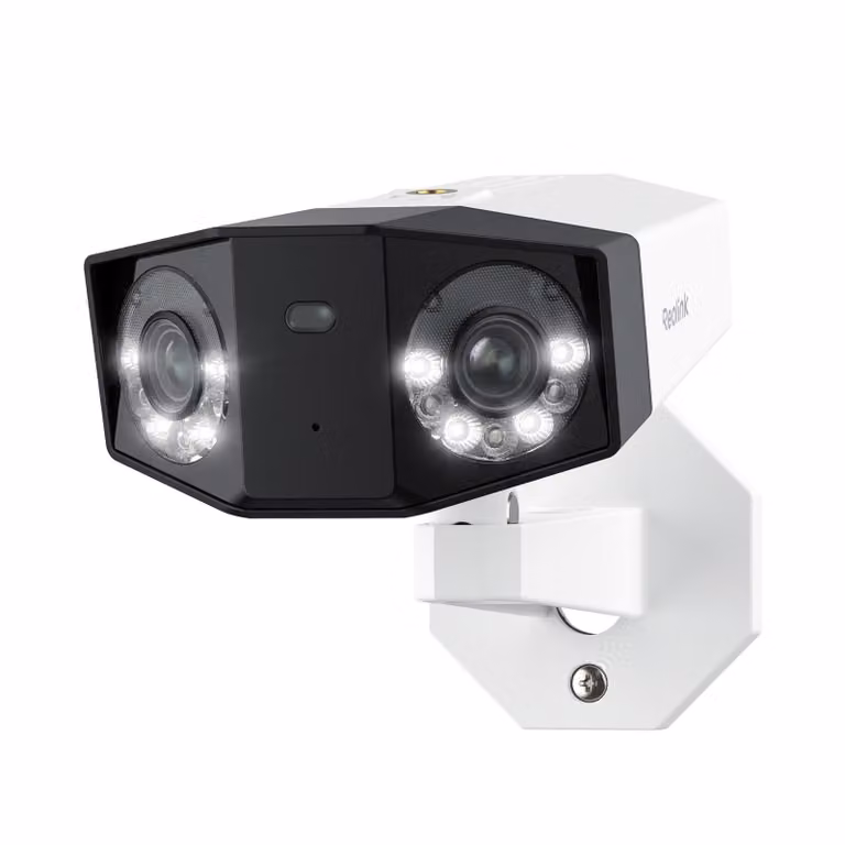 Reolink Duo 2 PoE, telecamera di sorveglianza per esterni 4K 8MP a doppia lente PoE, panoramica a 180°, rilevamento persone/veicoli/animali, visione notturna a colori, audio a 2 vie