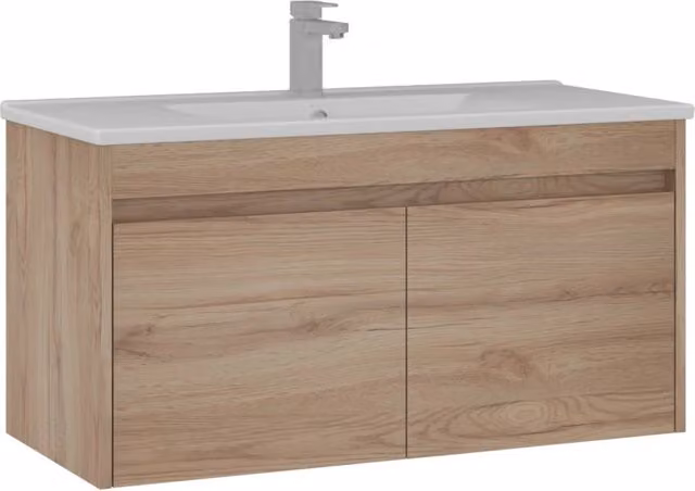 Mobile lavabo "Side 100 v3" - 100 x 45 x 52 cm - Rovere
