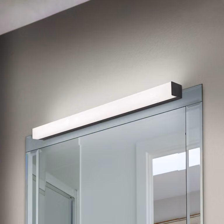 ORION Applique da parete Horizon, Nero, Bagno, Alluminio, Applique