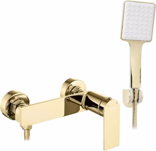 Rubinetto per doccia a parete Rea Storm in ottone color oro