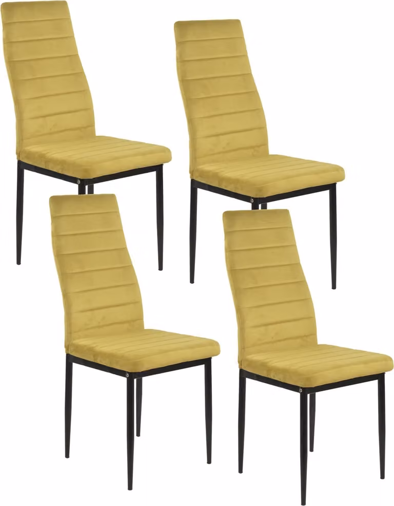 Set di 4 sedie Memphis Velvet