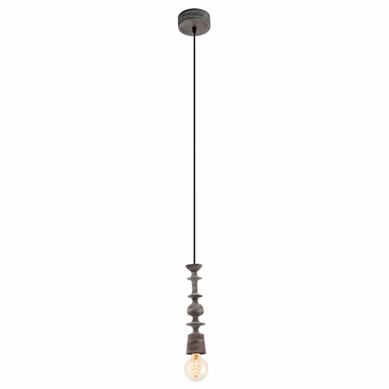 Lampada a sospensione a 1 luce E27 NERO-PATINA AVOLTRI