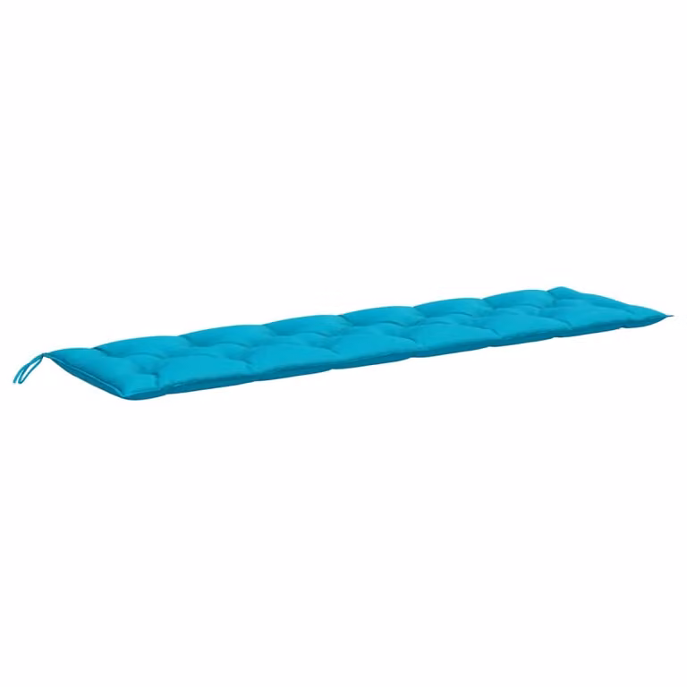 Cuscino per Panca da Giardino Turchese 200x50x7 cm in Tessuto
