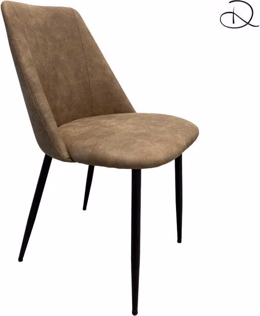 Sedia Molly Vacchetti in tessuto marrone con struttura in metallo L: 49,2 cm, P: 57,5 cm, H: 48,5/84 cm