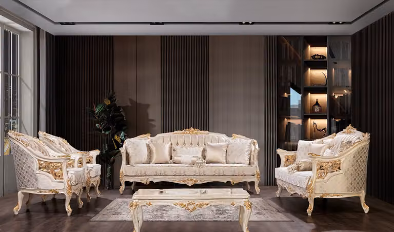 Luxus Sofa Chesterfield Set Sofagarnitur 3+3+1+1Sitzer Designer Gruppe 4tlg.