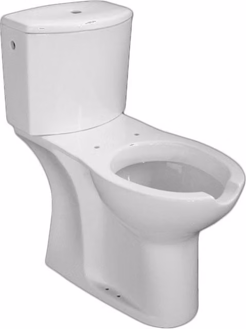 Wc monoblocco Goman in ceramica bianco a terra serie open L: 38,0 cm, P: 76,0 cm, H: 85,5 cm