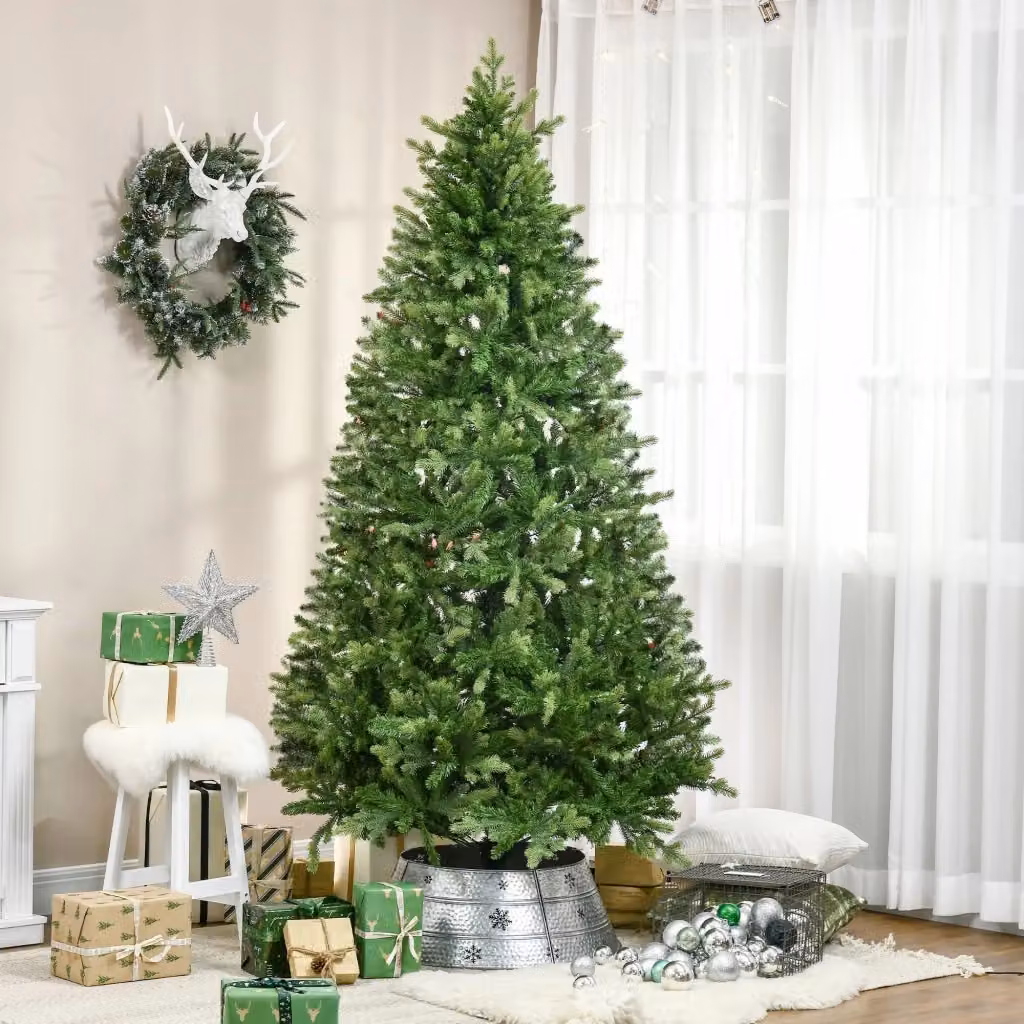 Albero di Natale Artificiale GIORDANOSHOP Verde con Base in Metallo, Altezza: 228 cm – 2