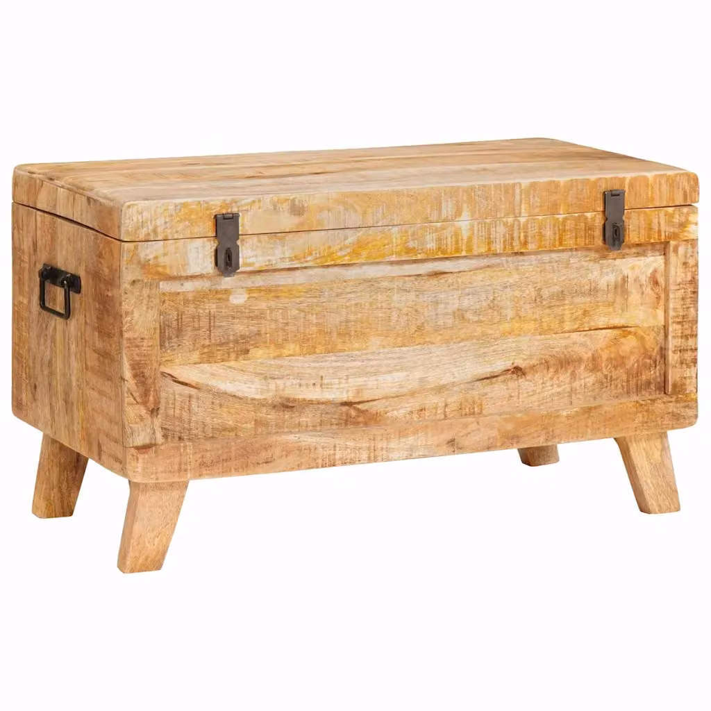Scatola di stoccaggio moderna vidaXL in legno di mango marrone L: 70 cm, P: 35 cm, H: 40 cm