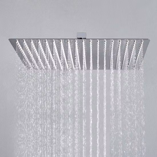 Doccia a soffione 40x40 cm - Soffione da incasso - Acciaio inossidabile 304