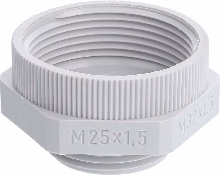 WISKA Raccordo M/M da M25x1,5 a M32x1,5 KEM-M25/M32 esagonale in poliammide (PA) filettatura di collegamento 10,0 mm - 1 pezzo