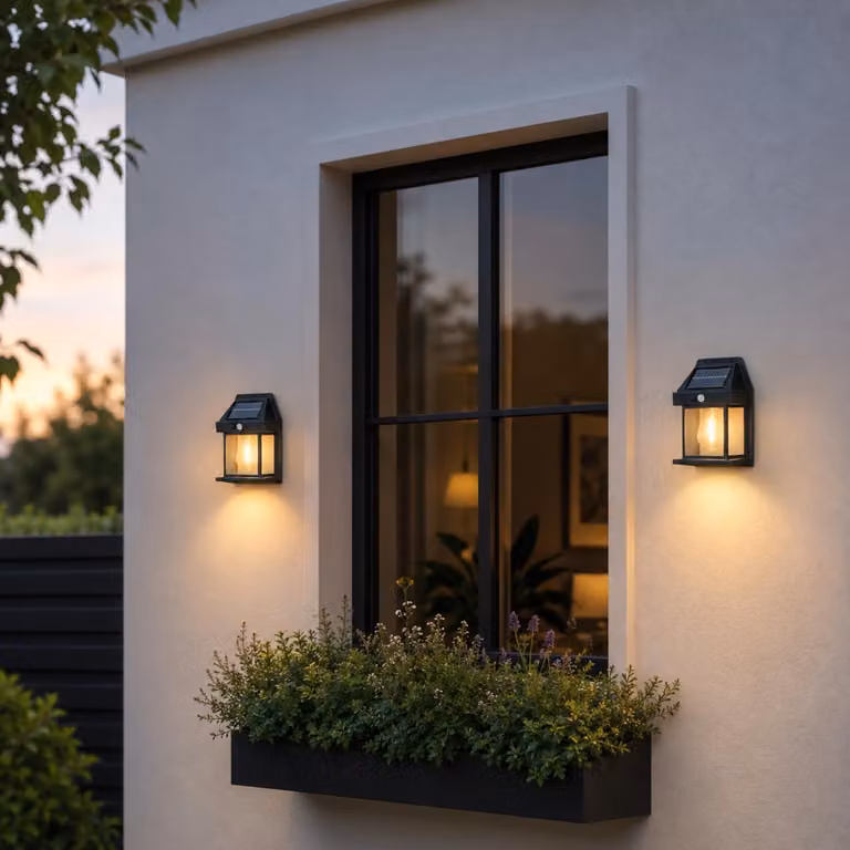 Lampada da parete solare, confezione da 2, con sensore PIR, grado di protezione IP44, 100 lumen, 3000K