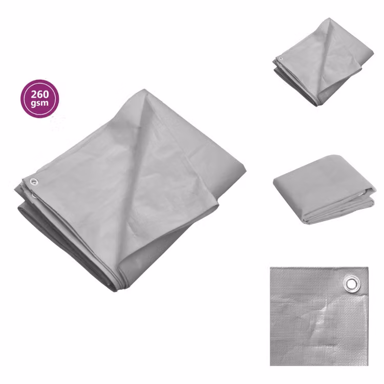 vidaXL Telone 260 g/m² 8x8 m Grigio HDPE - Teloni