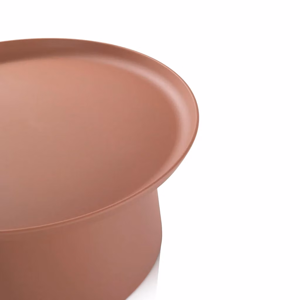 Tavolino rotondo TALIK-B rosso AQA DESIGN in plastica per soggiorno – 2