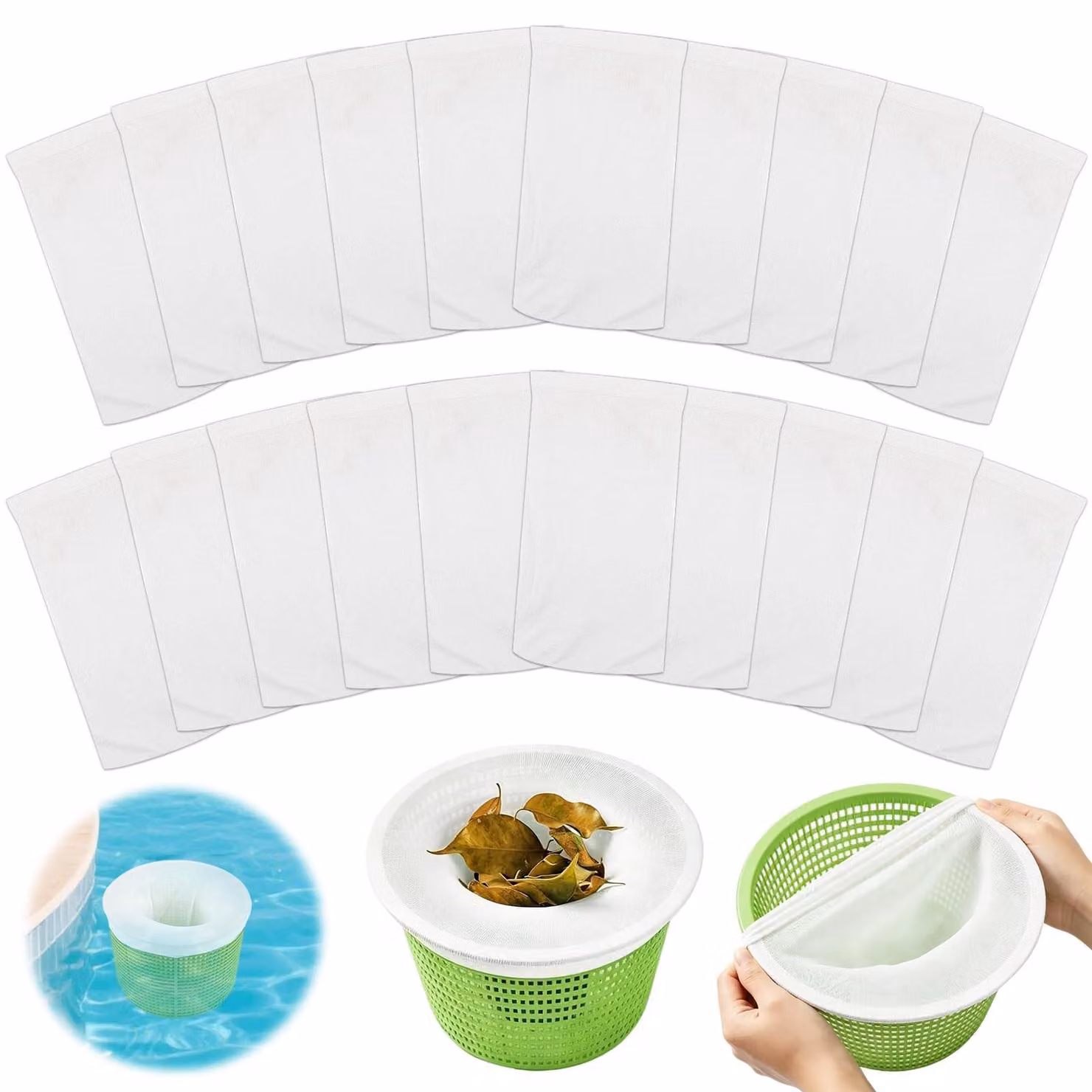 20 calze per skimmer per piscine