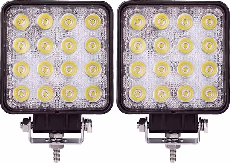 Greenmigo 2X 48W LED luce di lavoro proiettore riflettore 16 LED offroad lampada lavoro luce ausiliaria per SUV, UTV, ATV inversione faretto 12V 24V