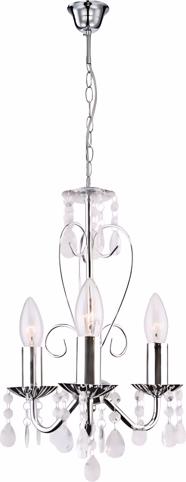 Lampadario A Sospensione Toolight Ebt011-3Cp Chrome