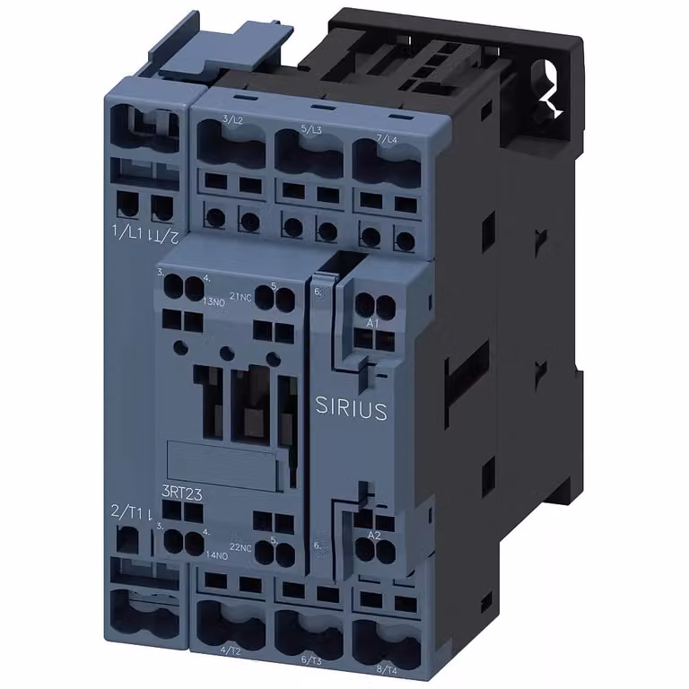 Siemens Schütz, AC-1, 50 A/400 V/40 °C, S0, 4 poli, CA 110 V/50 Hz, 1S+1Ö 3RT23272AF00