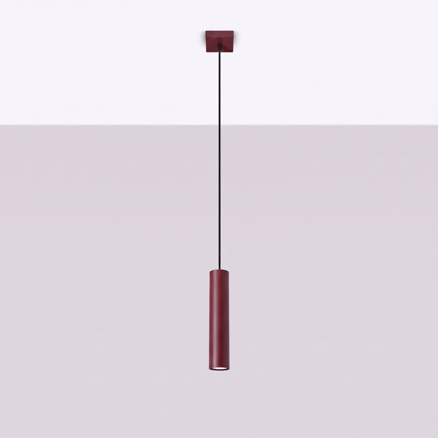 Lampada a sospensione LAGOS 1 bordeaux 1xGU10 10W acciaio 100x8x8cm Sollux Lighting