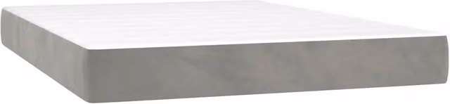 Materasso a Molle Insacchettate Rigidit¨¤ Media Grigio Chiaro 120x210x20 cm in Velluto