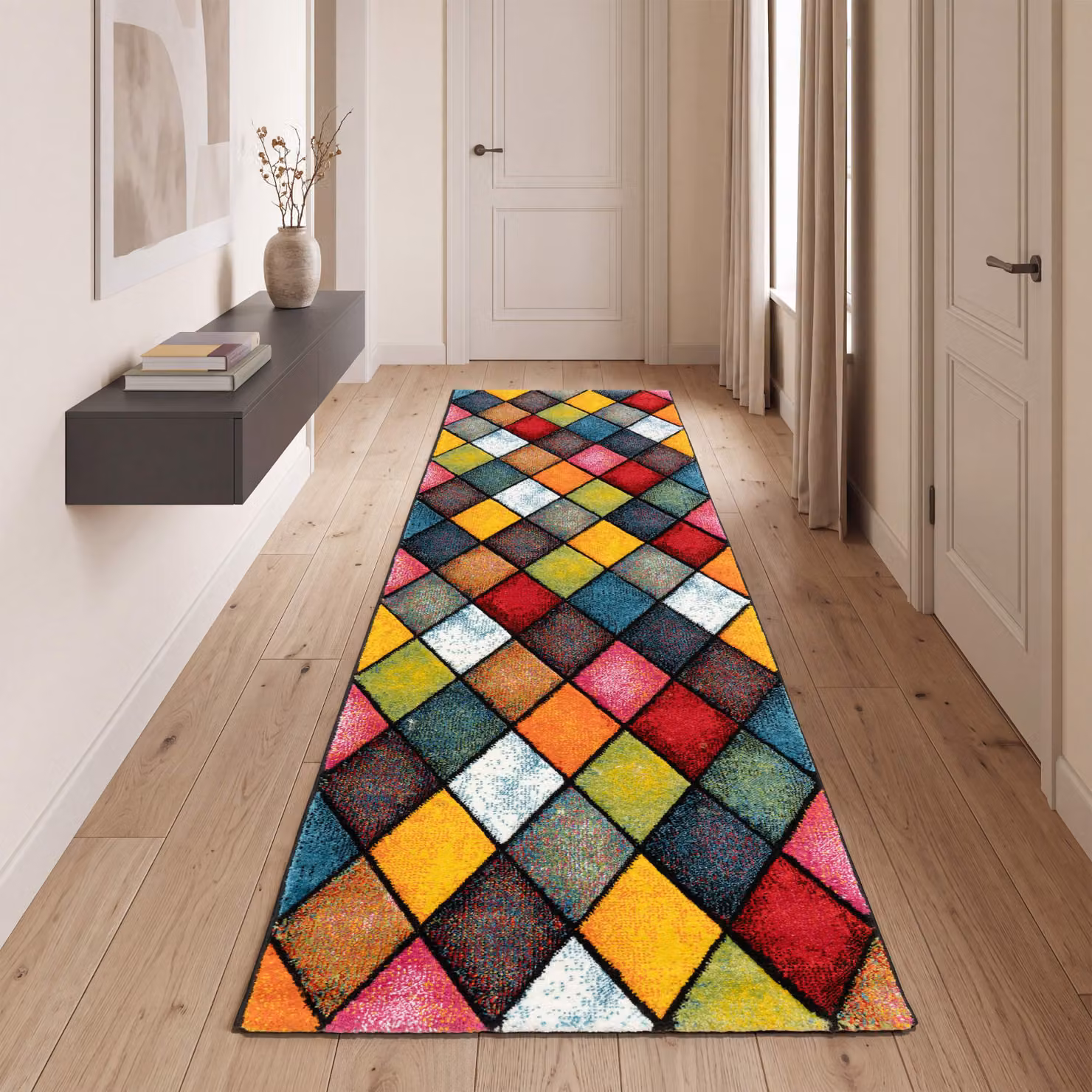 Tappeto moderno Samara multicolore L: 300 cm, P: 80 cm – 2