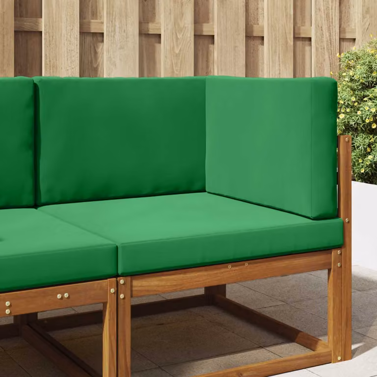 vidaXL Cuscino quadrato per divano da esterno in poliestere Verde 80 x 80 cm