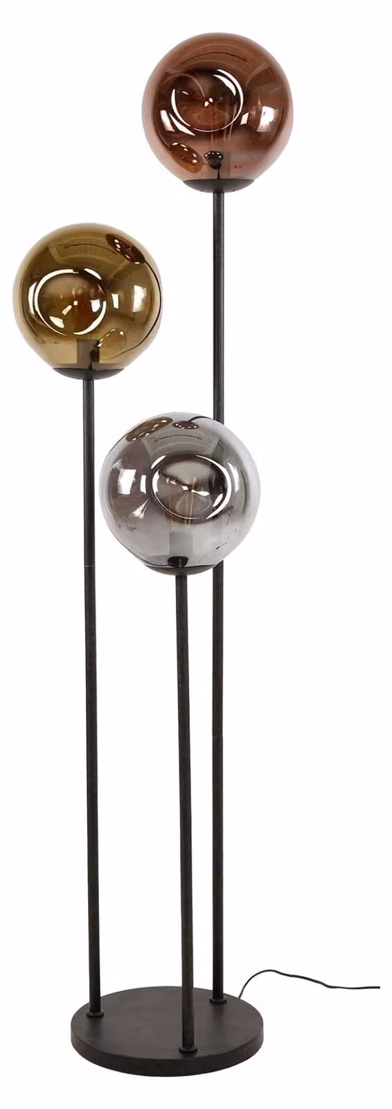 Lampada da terra FURNLUX Stellar oro, rame e argento 32 cm / Colore principale: nero / Dimensioni: 32 x 164 x 32 cm