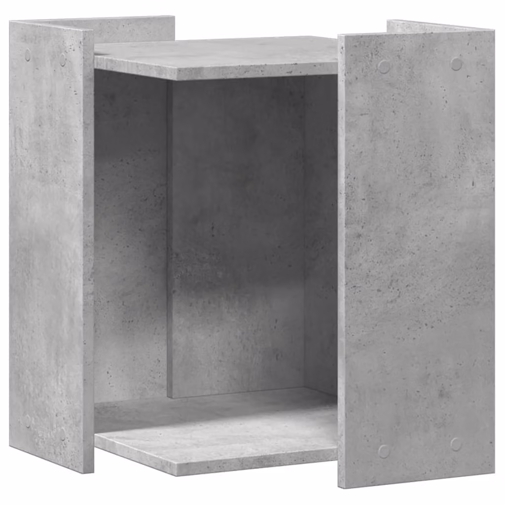 Recinto Lettiera Gatti Grigio Cemento 60x40x40 cm in Truciolato