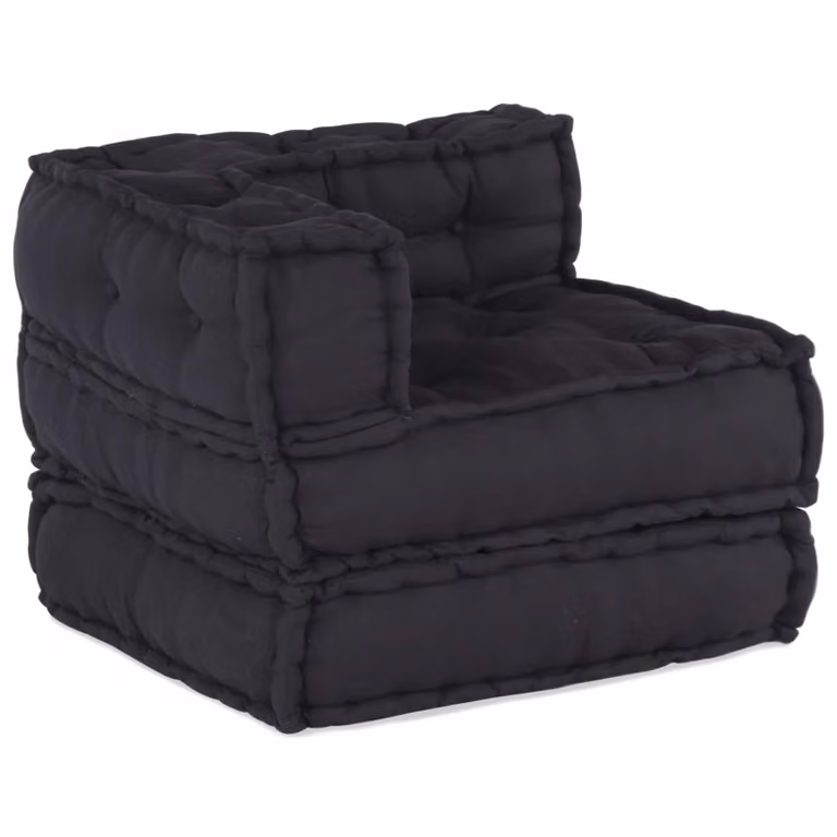 vidaXL Unità di Divano Modulare a L in Tessuto Antracite L/P/H: 210 x 70 x 56 cm