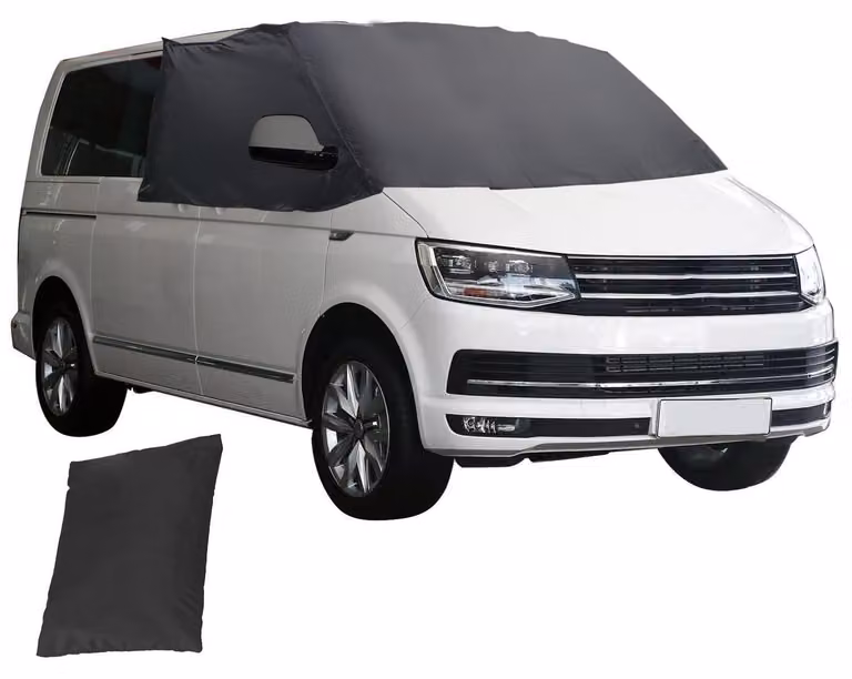 Copertura per parabrezza anteriore, realizzata in tessuto 600D, impermeabile, con protezione solare e antigelo, per furgoni camper VW T5