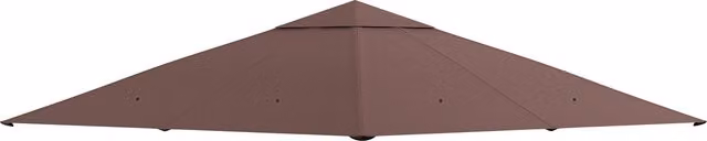 Telo di ricambio per gazebo da giardino Outsunny in poliestere con foro di ventilazione, colore caffè, 3x3 m