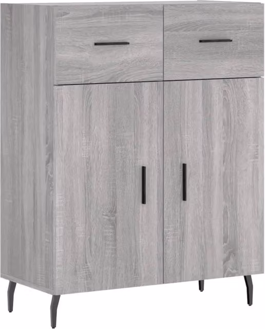 Credenza | Madia | Buffet da pranzo | Armadio da pranzo Grigio Sonoma 69,5x34x90 cm in Legno Multistrato