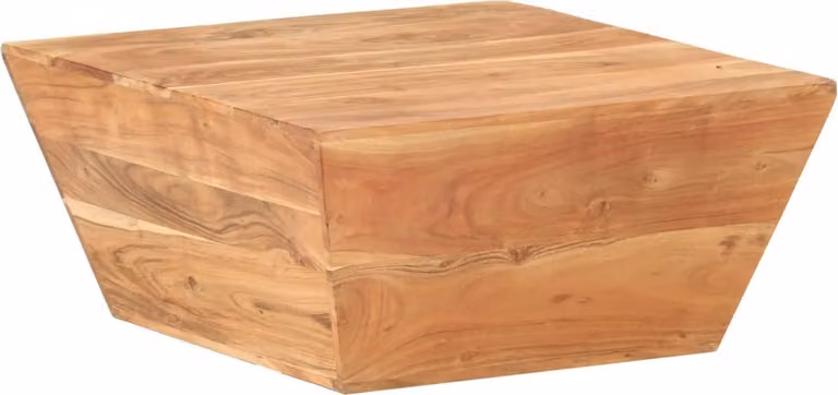 The Living Store Tavolino a V 66x66x30 cm in legno massiccio di acacia