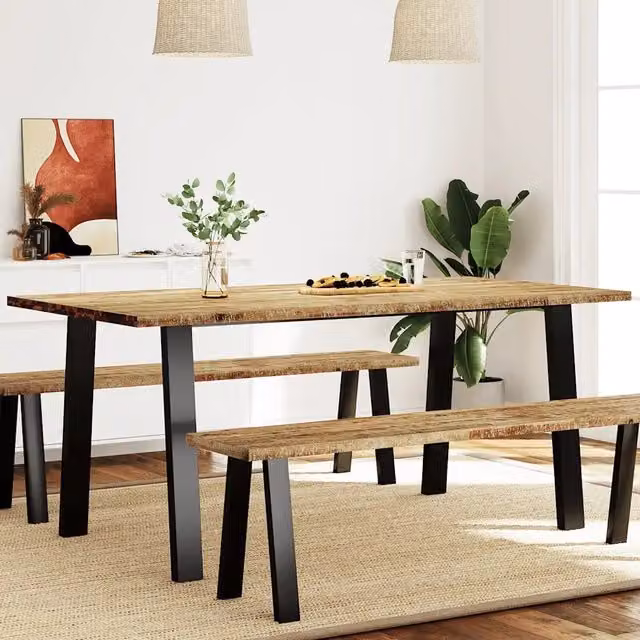 Tavolo da Pranzo 150x90x75 cm in Legno Massello di Acacia 353298
