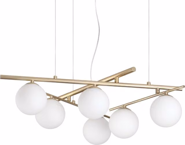 Lampada A Sospensione Collezione ATLAS 6 Luci G9 Oro Dimmerabile Ideal Lux