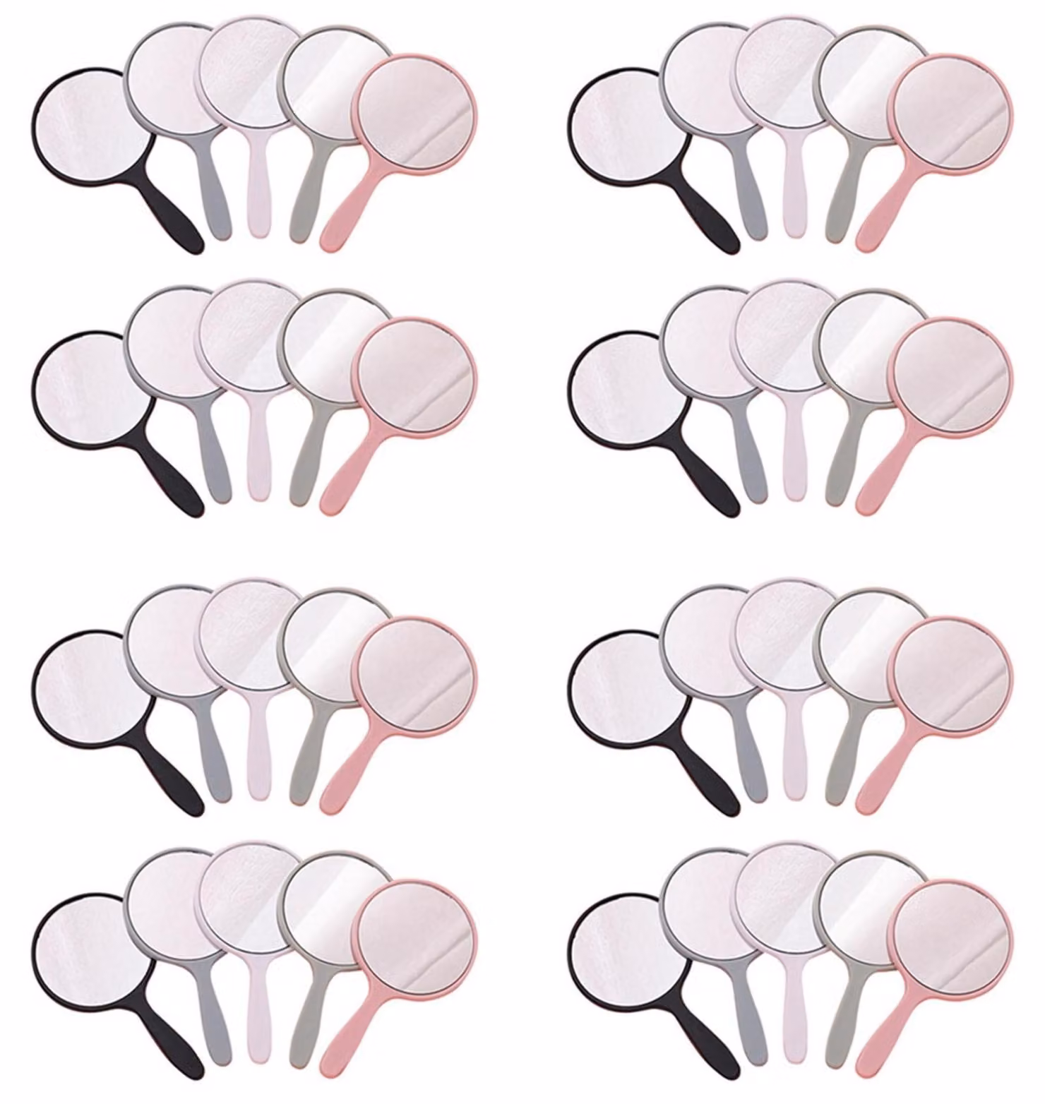 Set di 40 piccoli specchietti portatili rotondi per il trucco, disponibili in diversi colori