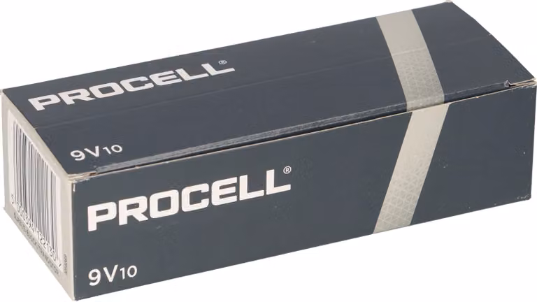 10 batterie Duracell Procell MN1604 da 9V, adatte per rilevatori di fumo, strumenti di misurazione e dispositivi audio