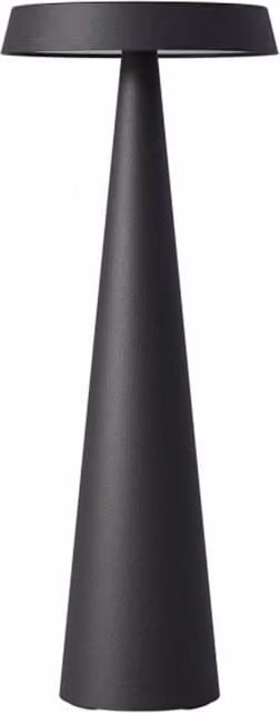 Lampada da tavolo ricaricabile LED Redo Group Tao nera con tecnologia dimmable per esterno e interno