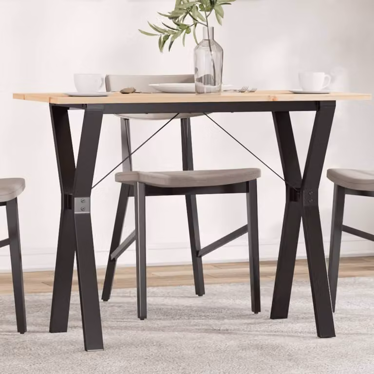 Maison Exclusive - Tavolo da Pranzo Telaio a Y 100x50x75 cm Legno Pino e Acciaio